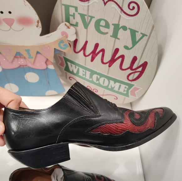 Vintage EUC 80'S NINE WEST Aviva Leather Cowgirl Slip On Ankle Booties, 🖤, 7.5 - Picture 14 of 16